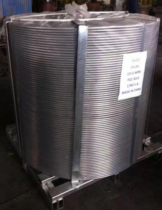 Wyrób stali 13mm Włókna rdzeniowego Stop CaFe Węgiel Silikon Włókna rdzeniowego 6